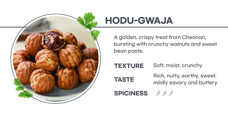 Hodu-gwaja, Korean walnut cookies filled with sweet red bean paste and a crunchy walnut, a popular snack.