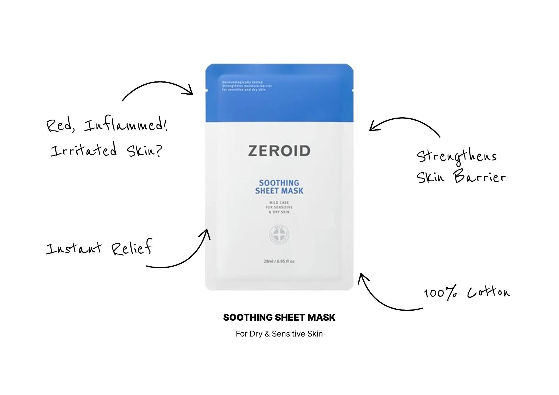 Zeroid soothing sheet mask