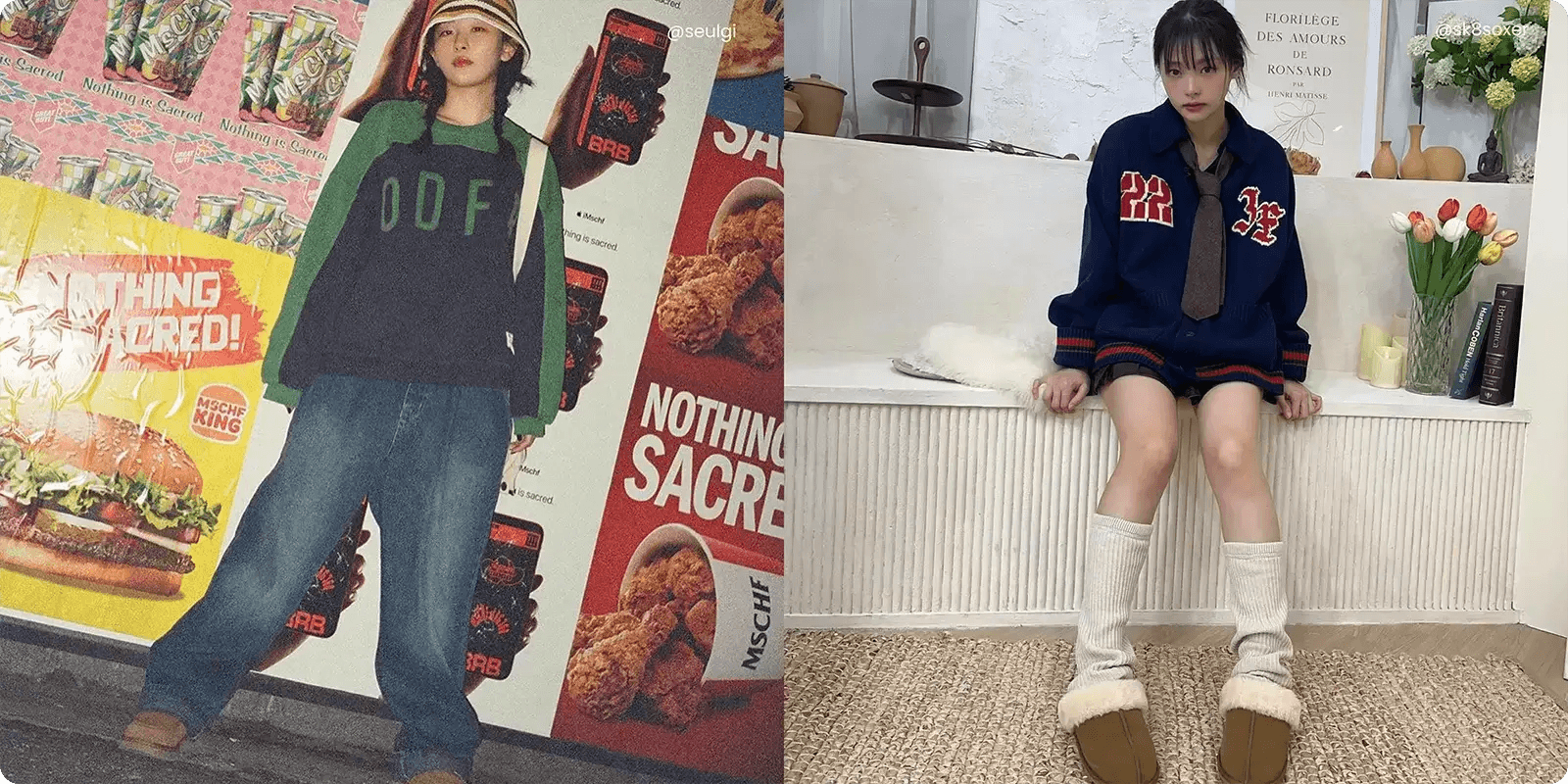 Korean fashion ideas with sheepskin slippers