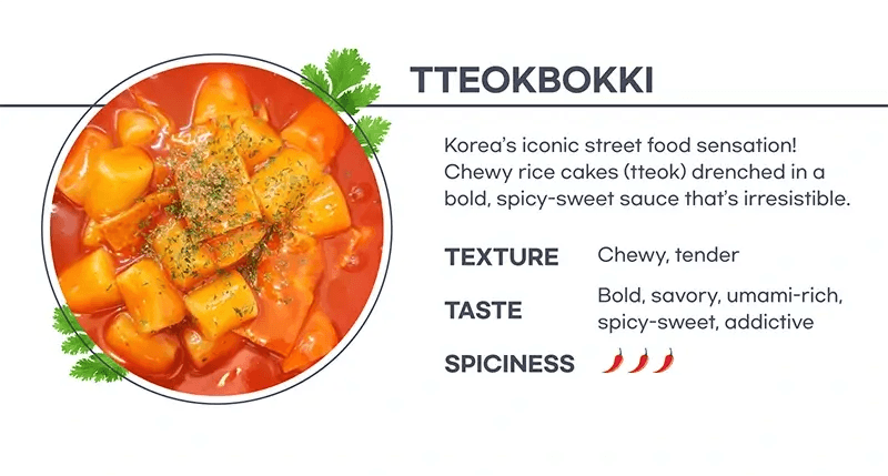 Delicious tteokbokki with spicy gochujang sauce and chewy rice cakes, a popular Korean street food dish.