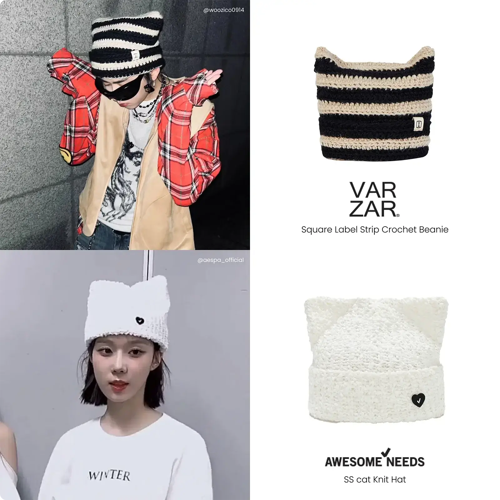 Korean cat beanies from Varzar and Awesome Needs
