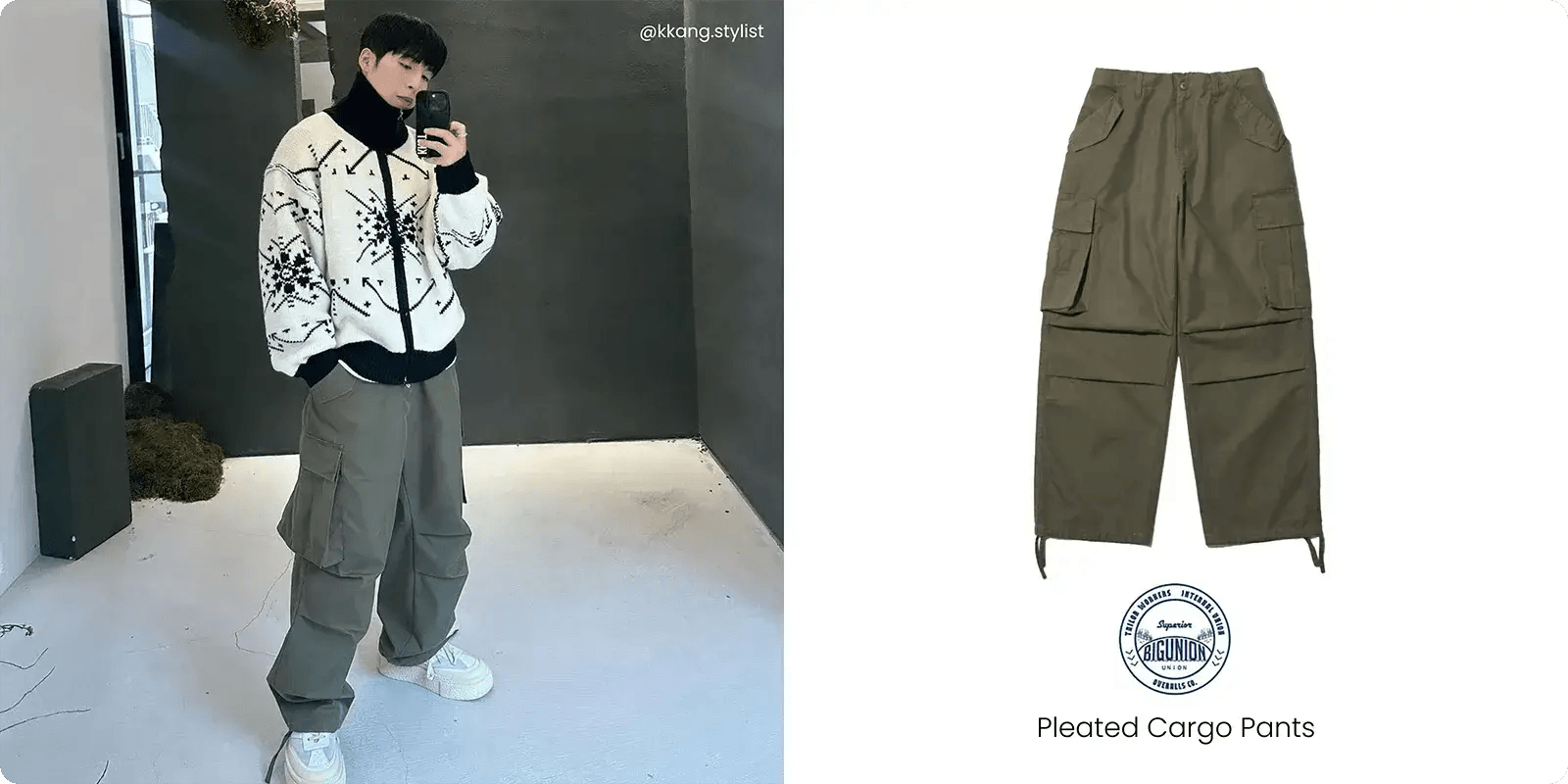 Korean parachute cargo pants from BigUnion