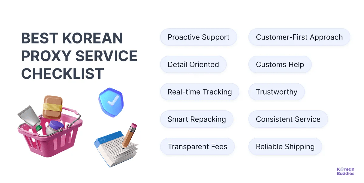 Best Korean proxy service checklist: proactive, reliable service with transparent fees and real-time tracking
