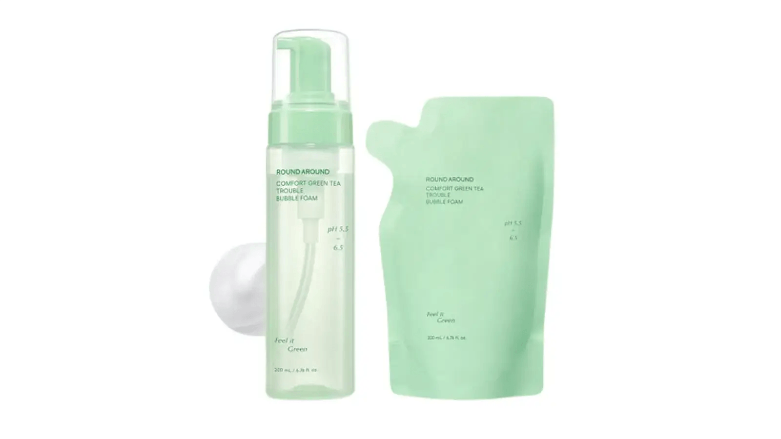 ROUNDAROUND Comfort Green Tea Trouble Bubble Foam 200ml