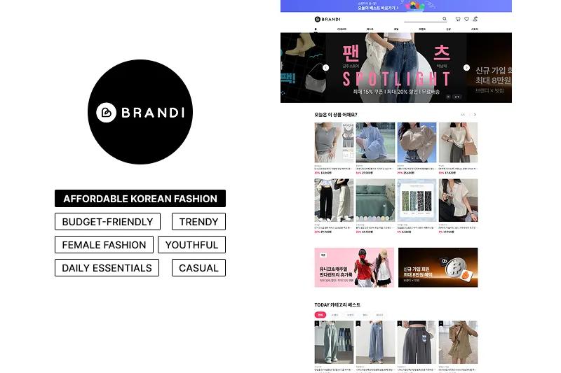 Brandi budget-friendly female fashion app to shop korean clothing online