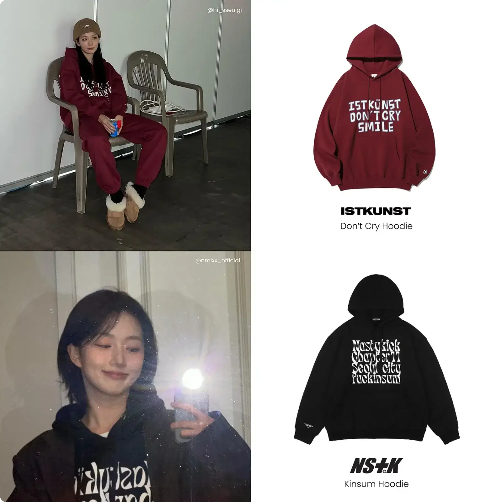 Korean hoodies from ISTKUNST and NSTK